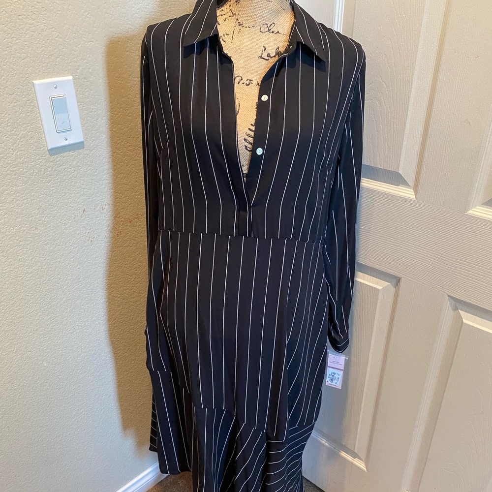 NWT Maxi pinstripped dress